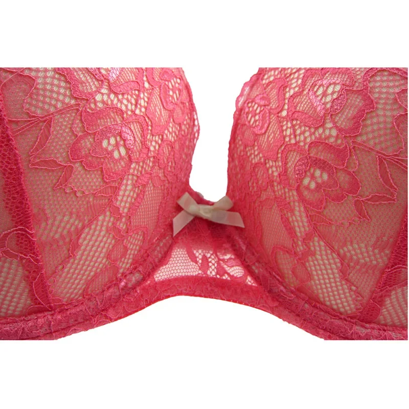 Mierside WR034SF حمالة صدر مثيرة مع دانتيل لون وردي مبطن Bralette ملابس داخلية نسائية 32-36 A/ B /C/ D