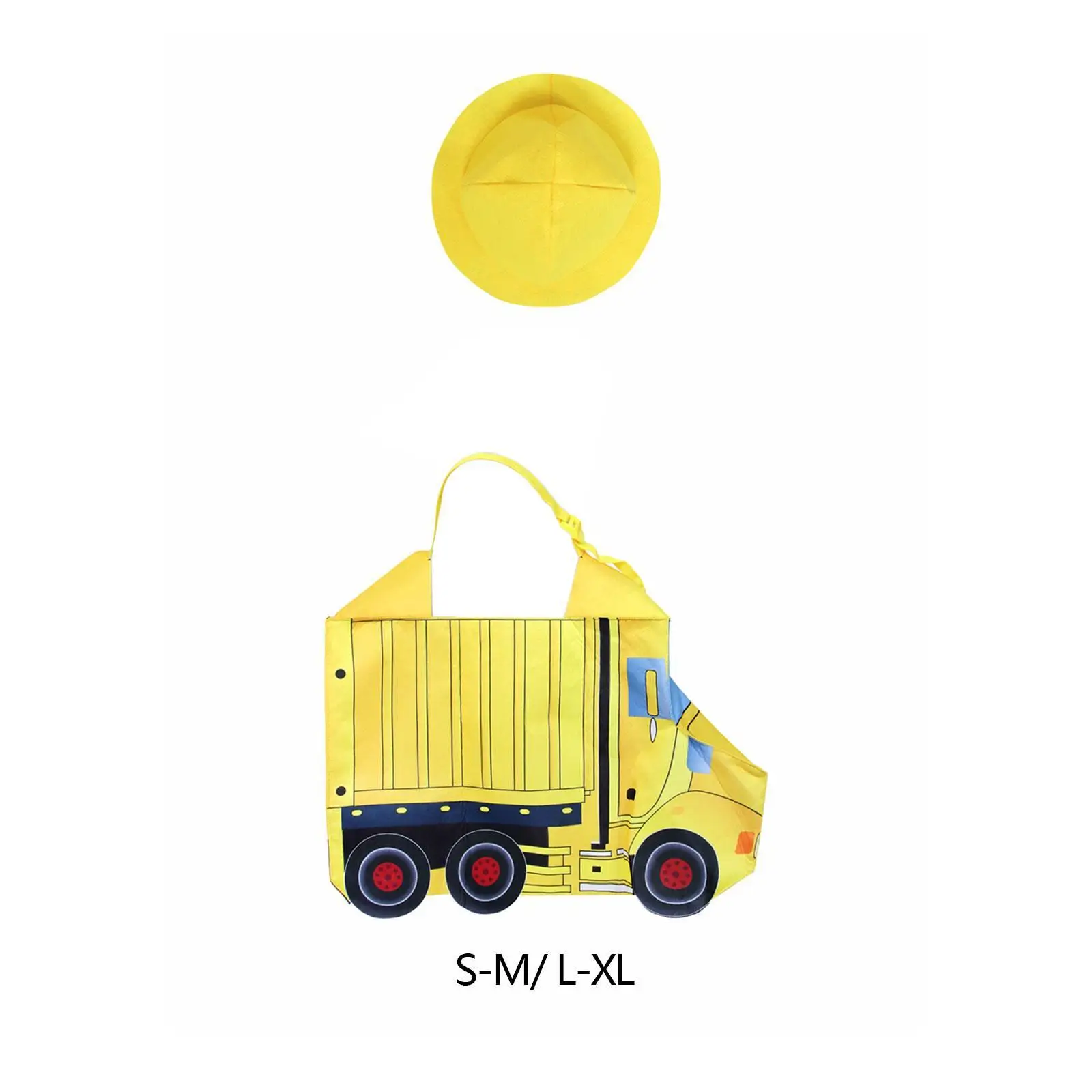 Halloween Dump Truck Costume with Construction Hat for Kindergarten Carnival