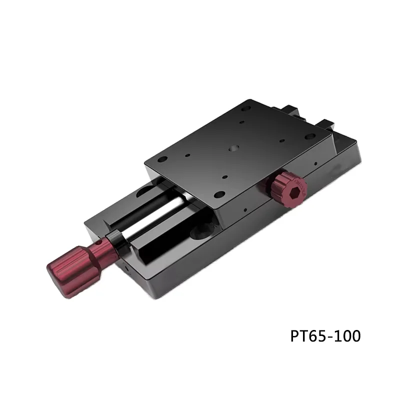 PT65 series dovetail groove direct drive Manual Linear Stage, one-dimensional manual fine-tuning sliding table