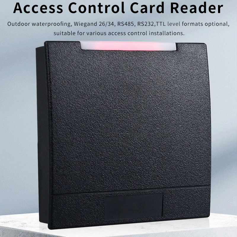 Non Contact EM/M1 RF Card Reader Wiegand/RS232/RS485 Waterproof NFC Access Card Reader, Suitable For Access Control Systems