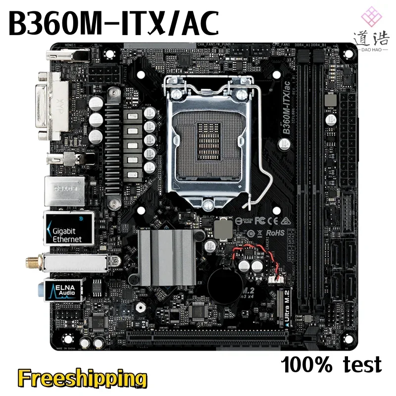 Para asrock B360M-ITX/ac placa-mãe 32gb hdmi PCI-E3.0 lga 1151