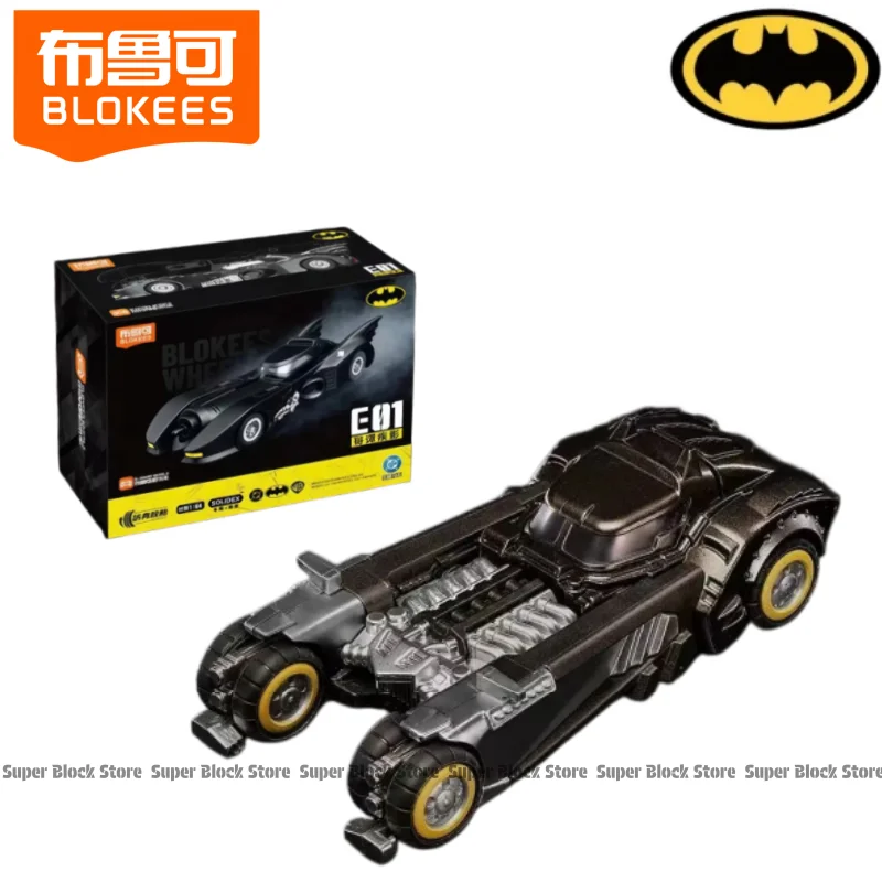BLOKEES Echte Batman bouwsteenauto E01 Gotham Disease Shadow, monteerbaar en beweegbaar speelgoedcollectie ornament cadeau
