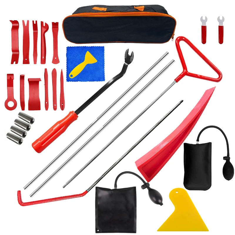 

Hot Car Door Repair Hand Tools Wedge Pump Locksmith Thickened Kit Air Cushion Emergency Open Unlock Long Reach Grabber Tool Set