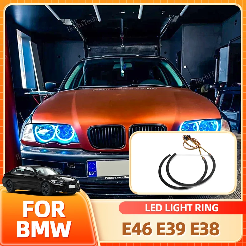 

Glasses Holder Cotton LED Angel Eyes Halo Ring RGBW multi-color APP Control Lamp DRL Turn signal for BMW 3 5 7 Series E46 E39