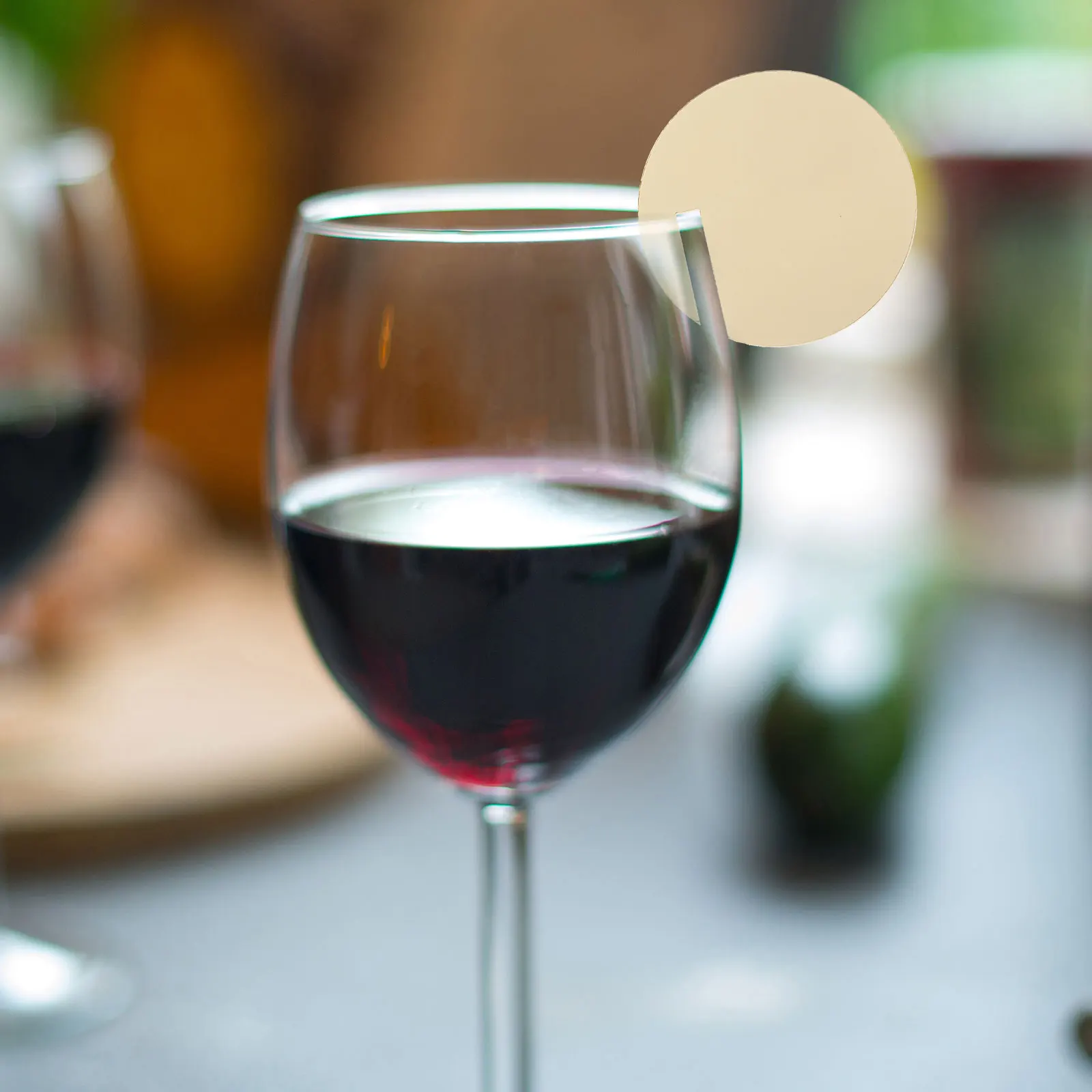 

30pcs Acrylic Round Drink Tags Reusable Glass Markers Party Accessory Bar Tool Transparent Set Decorative Edge Inserts