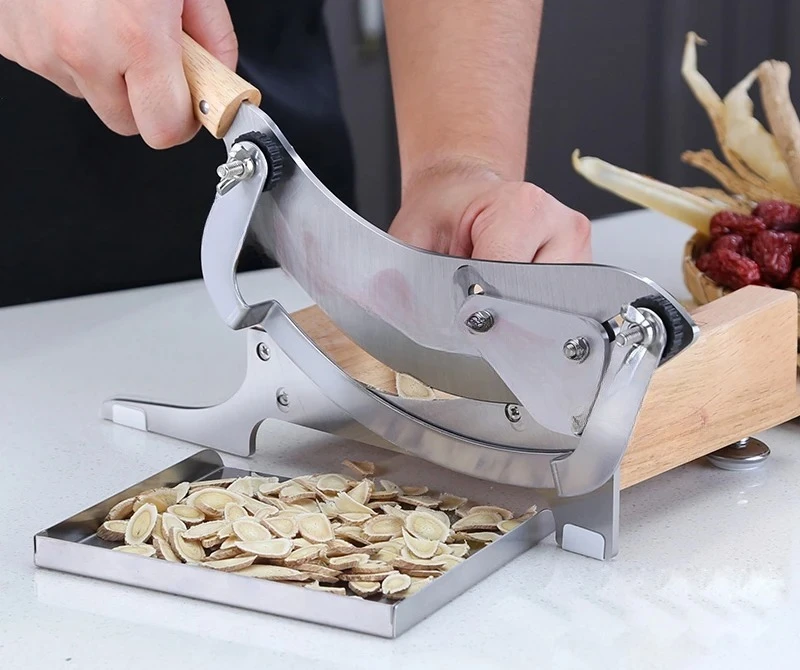

Slicer Stainless Steel Herb Cutter Ginseng Slicing Machine Hay Cutting Machine