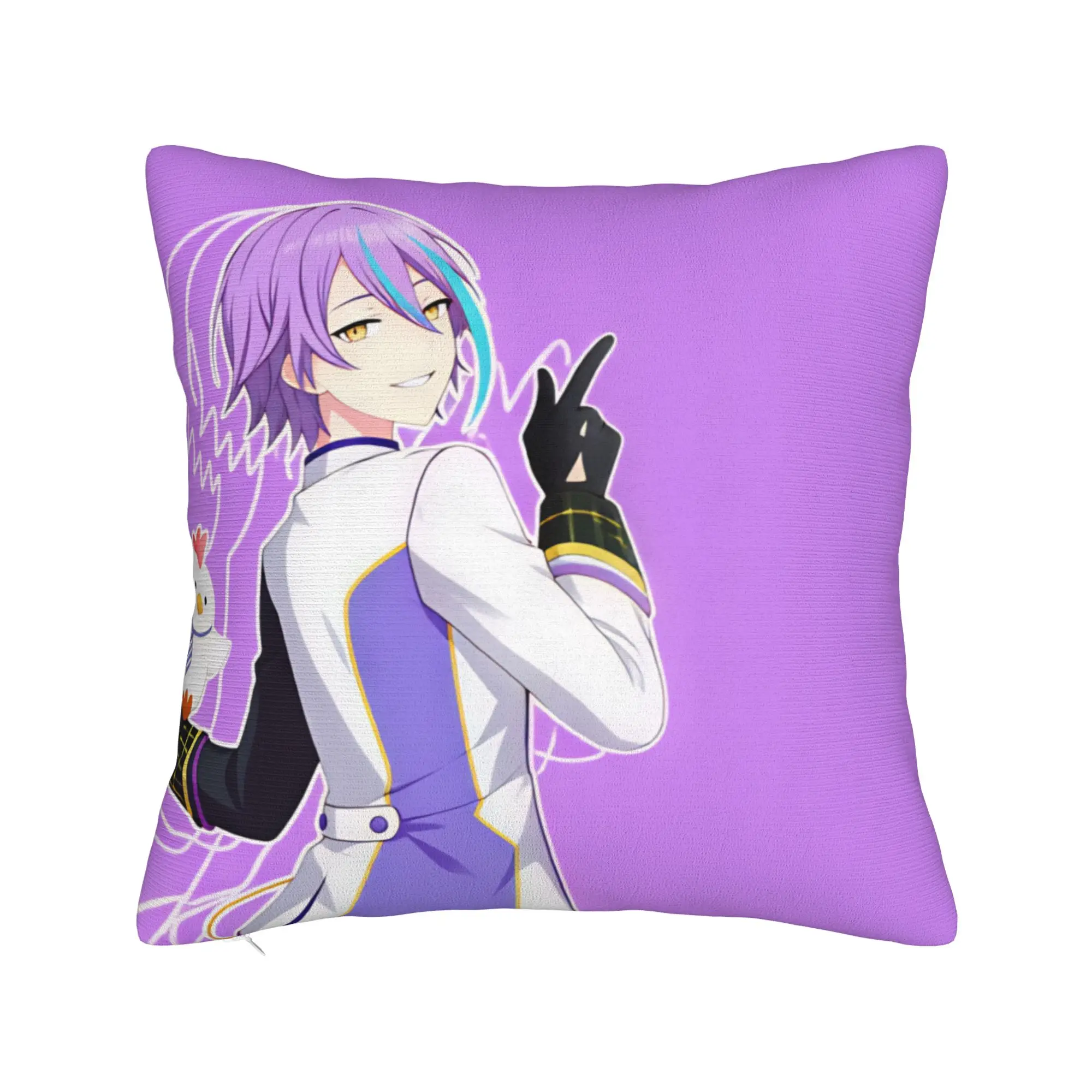 Project Sekai Rui Kamishiro Anime Game Pillow Cover  Funny Pillow Case For Sofa Couch Bed Living Room Print Cushion Cover