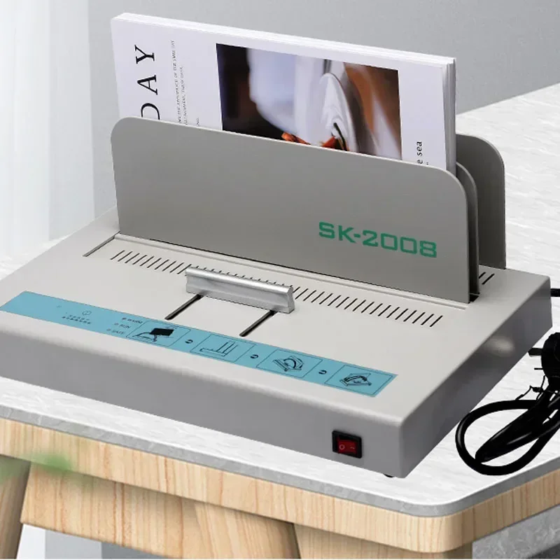 Automated Office Voucher Binding Equipment: 220V Electric Hot-Melt Binding Machine (Compact Hot-Melt Adhesive Binder)