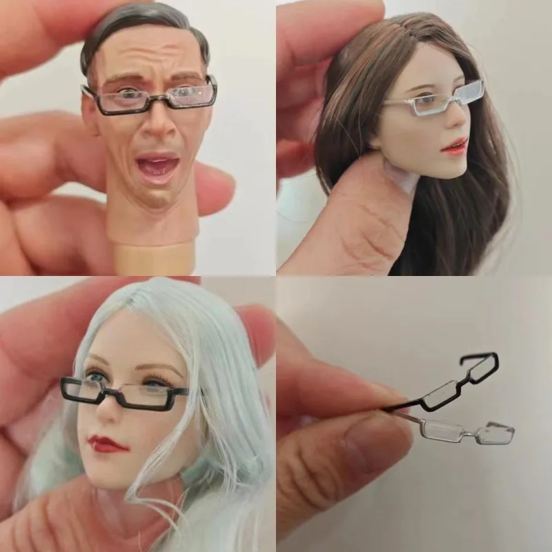 In Stock 1/6 Scale Fashion Plastic Glasses Male/female Soldier Half-frame Goggles Model Toys for 12in Action Figures Scene Props