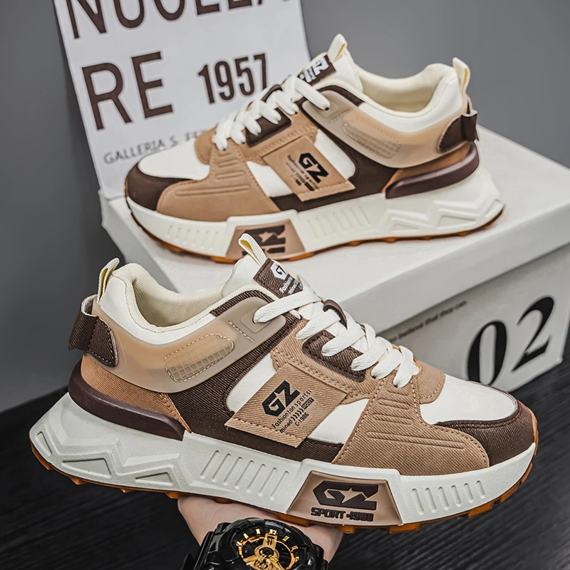 

Мужские кроссовки, новинка лета 2024, повседневные универсальные мужские кроссовки на толстой подошве, дышащая сетчатая уличная спортивная обувь для бега для молодежи