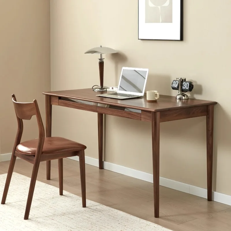

North American Black Walnut Full Solid Wood Desk Home Bedroom Study Simple Learning Desk Office Computer Desk