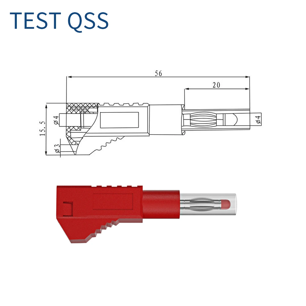 QSS 1M 5Pcs Multimeter Test Lead Dual 4MM Retractable Sheath Stackable Copper Banana Plug 5 Color Tool Accessories Q.70022