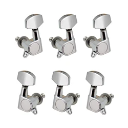 6pcs Sealed Guitar String Pegs Locking Tuners 3L3R Tuning Pegs String Tuners Electric Acoustic Guitar Tuner Machine Heads Knobs