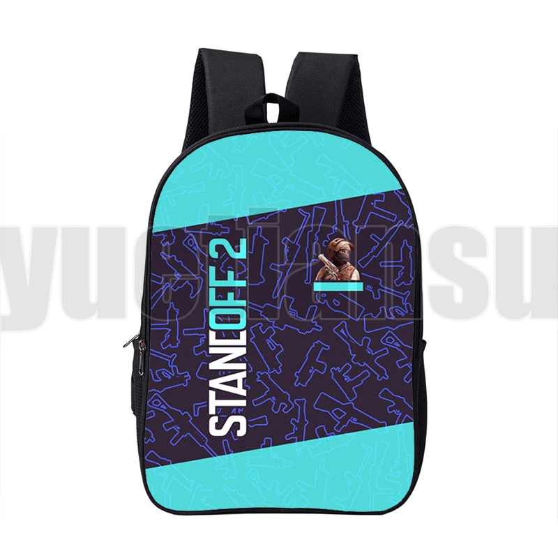 Stampa 3D Anime Shooting War Game Standoff 2 zaini ragazzi ragazze doppia cerniera cartone animato borse da scuola uomo 16 pollici Mochila Travelbag