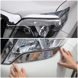 Chrome Accessories Car Head Front Fog Lamp Light Eyebrow Cover Trim For Toyota Land Cruiser Prado 150 FJ150 2014 2015 2016 2017