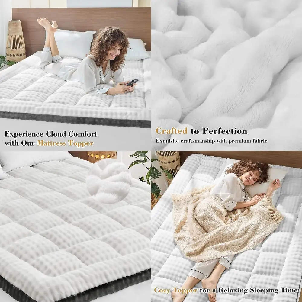 Extra Plush Mattress Topper with Bubble Pillow Top