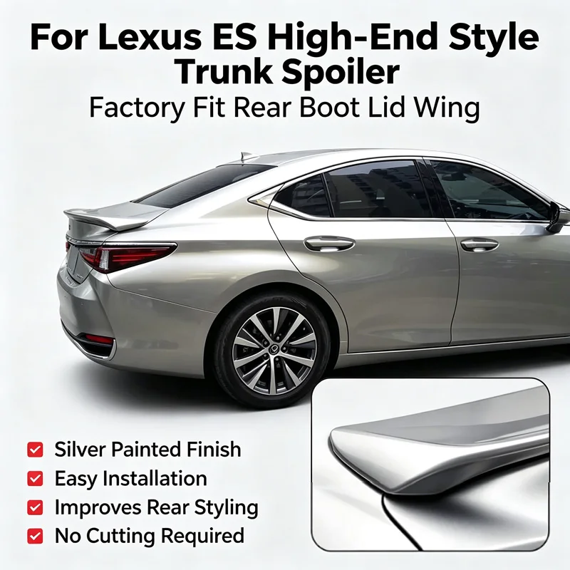ABS Trunk Spoiler Rear Ducktail Wing Refit Accessories For Lexus ES200 ES260 300H 2018-2021 Painted Rear Boot Lid Spoiler