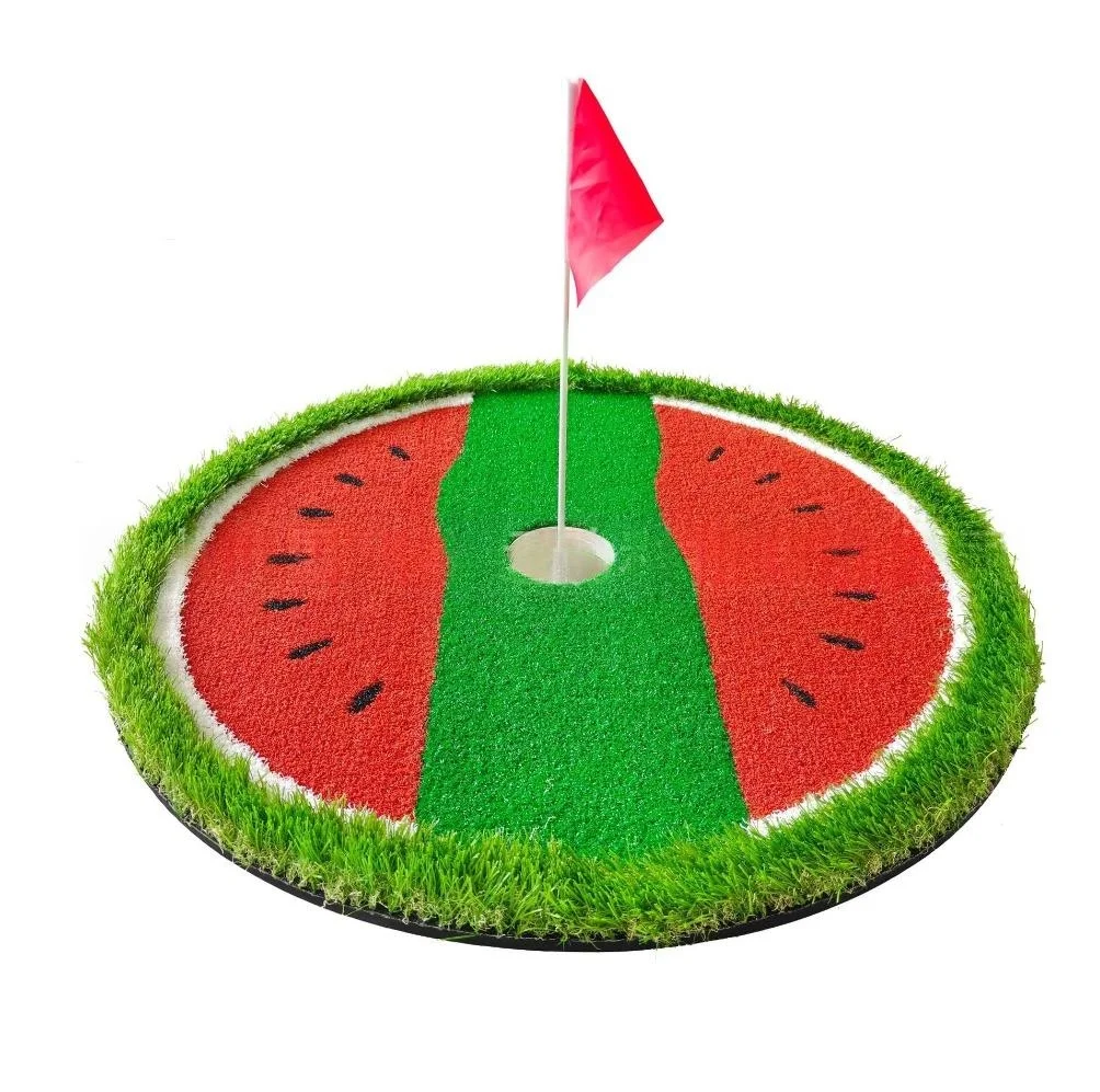 Watermelon Shaped Floating Golf Mat, Kids Water Golf Toy Customizable Floating Fruit Golf Green