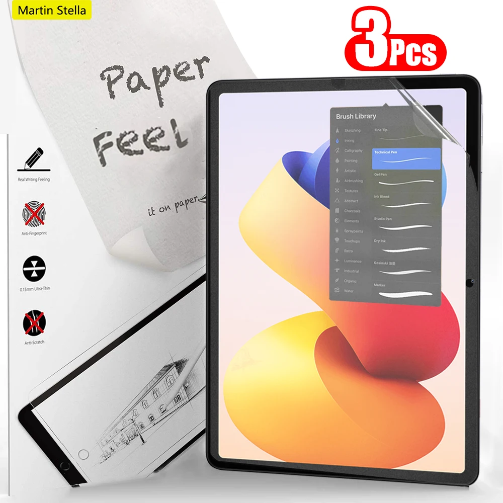 3Pcs Paper Feel Like Screen Protector For Xiaomi Redmi Pad 2 Pro 12.1 Film No Glass