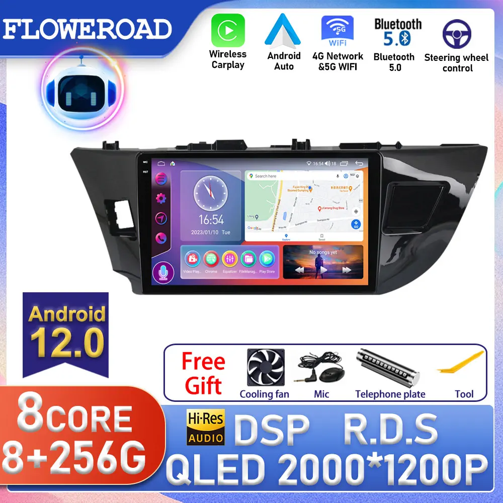 Android For Toyota Corolla 11 2012 - 2016 Car Radio Multimedia Video Player Navigation Monitor GPS No 2din 2 Din DVD Carplay TV