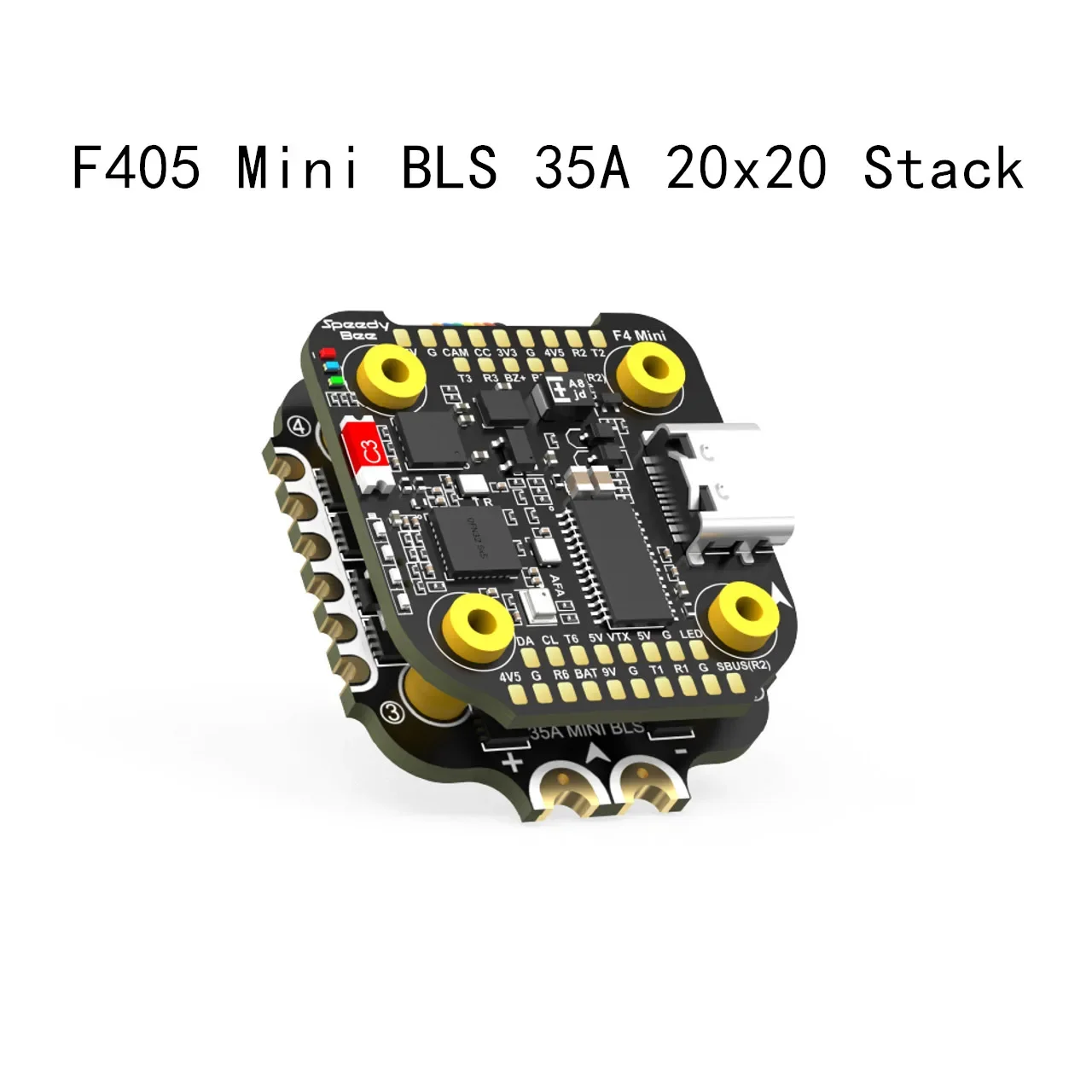 

Контроллер полета SpeedyBee F405 Mini BLS 35A 20x20 Stack F405 35A BLHELI_S 4in1 ESC 3-6S LIPO