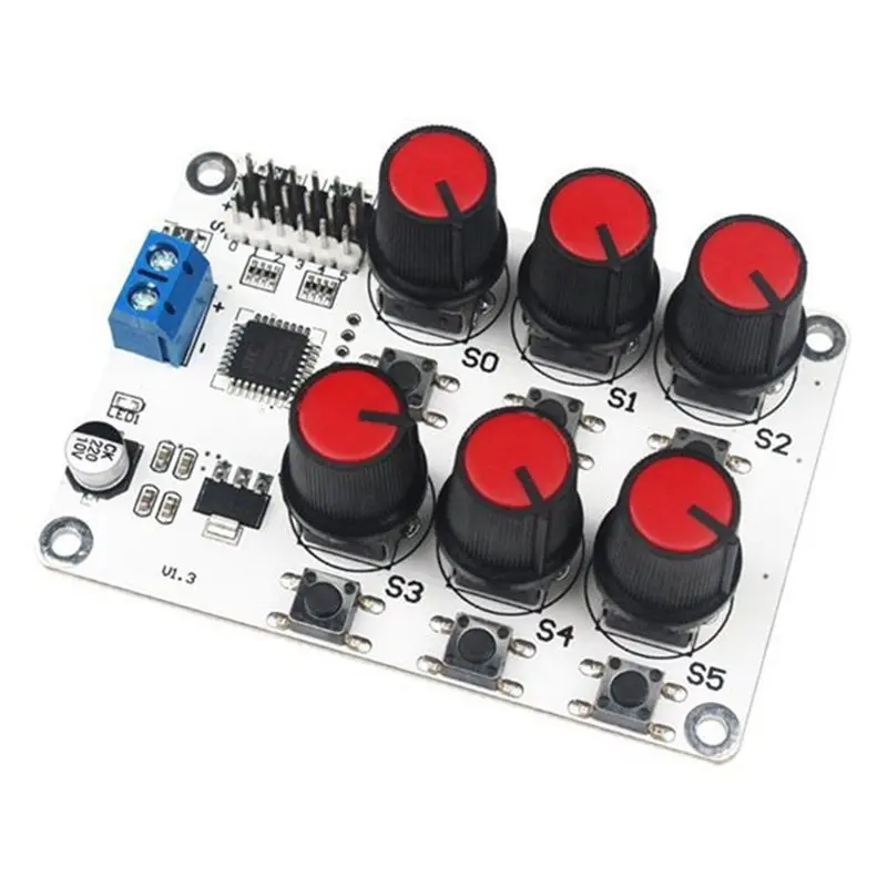 PHILE-For RC For RC Car Airplane Robot Digital Servo Tester 6 Channels Motor Servo Controller Centering Tool Testing Plate Tool