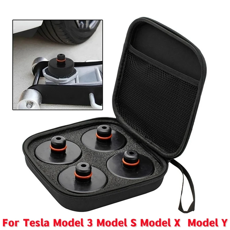 

Car Lifting Jack Pad Chassis Jack Pad Rubber Adapter Rubber Support Pad with Storage Box For Tesla Model 3/S/X/Y