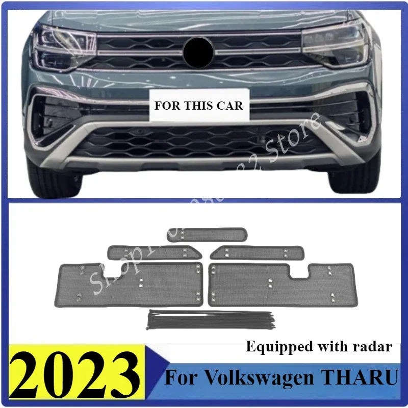 

Insect-proof Air Inlet Protect Cover Airin Insert Net Vent Racing Grill For Volkswagen THARU 2023 Filter Equipped with radar