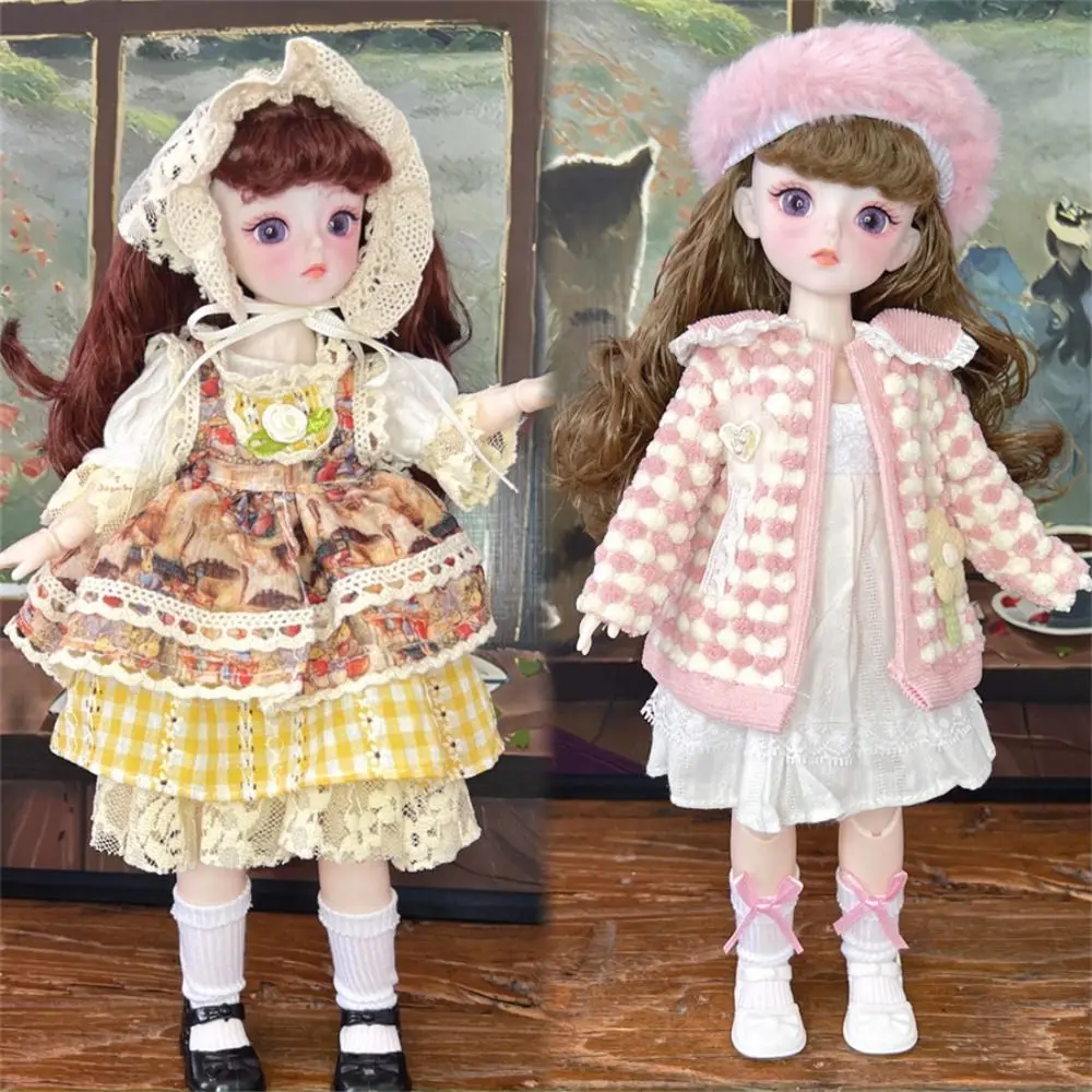 1 Set 1/6 SD 30cm Bjd Doll with Clothes Long Hair Attractive Eyes Dress Up BJD Dolls Multi-style Ball Jointed