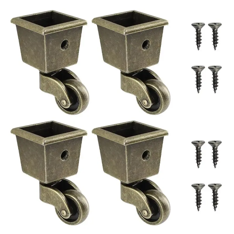 B50C Furniture Castors Bronze Casters Casters For Furniture Legs