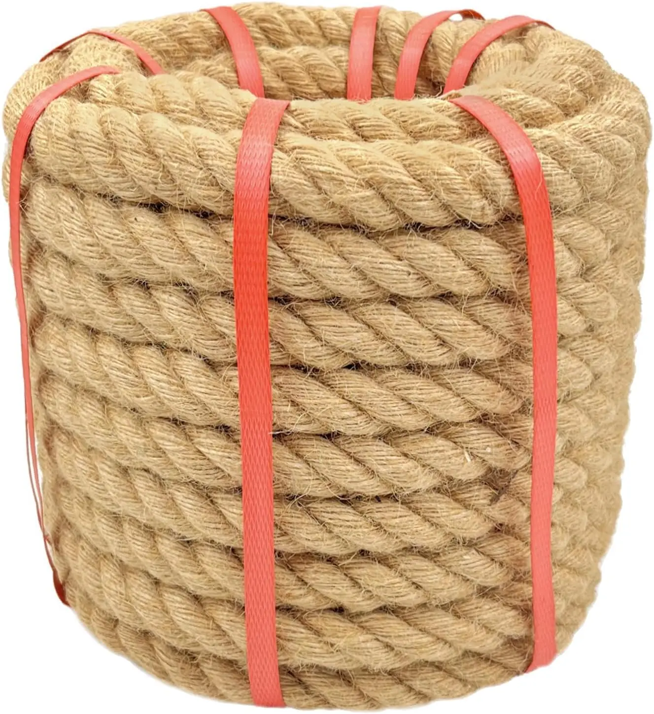 

1" x 50' Hemp Rope, 900 Lbs Strength, 4-Strand Twisted for Tug of War, Swings, Decor