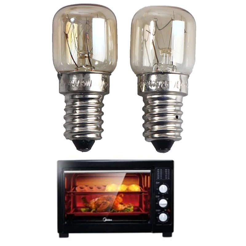 Oven Light 15W 25W High Temperature Resistant 300 Degree Oven Microwave Oven Bulb Salt Lamp E14 Small Screw Mouth