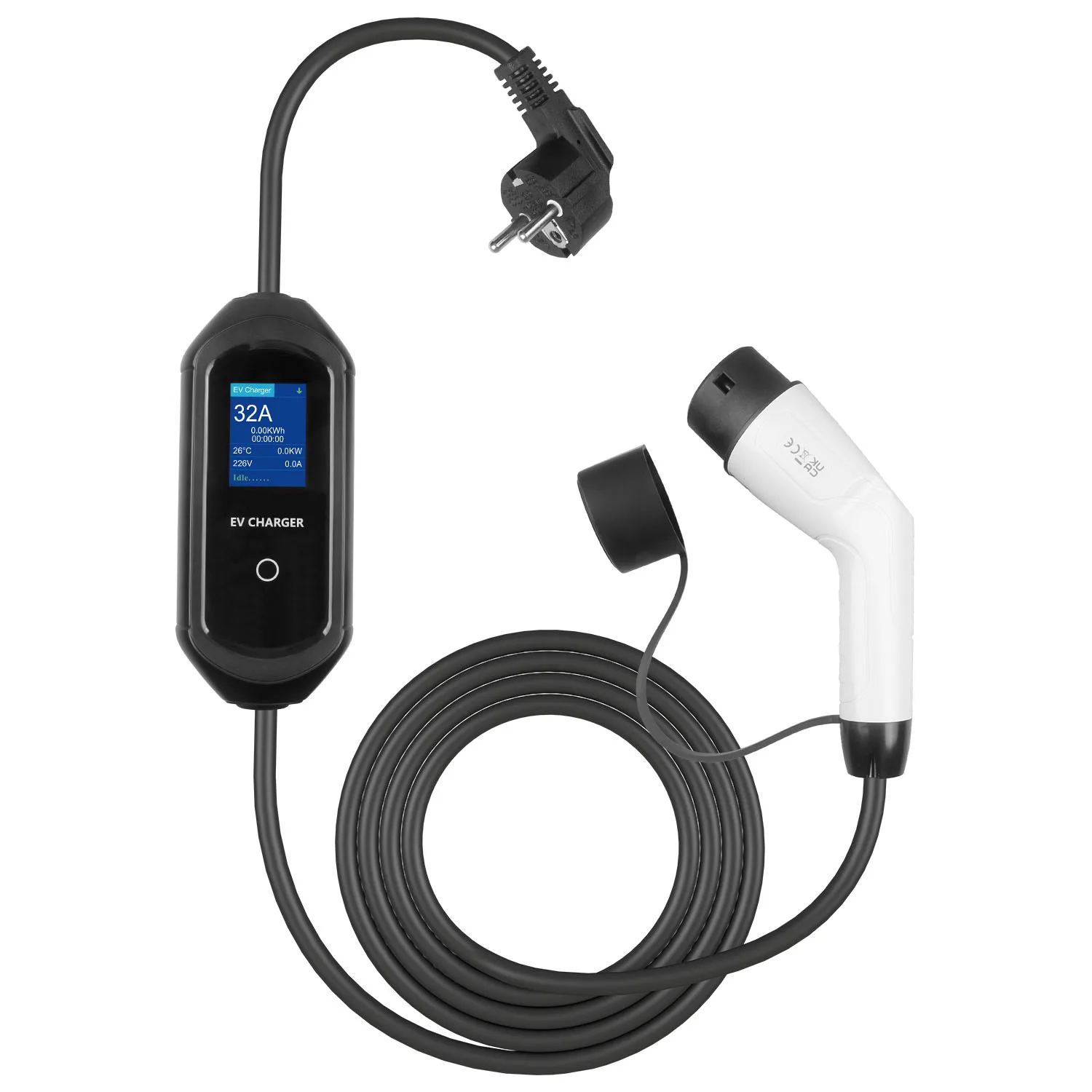 Factory Selling 7kw 32A Waterproof CE TUV Car Charging Station Type 2 Portable Ev Charger