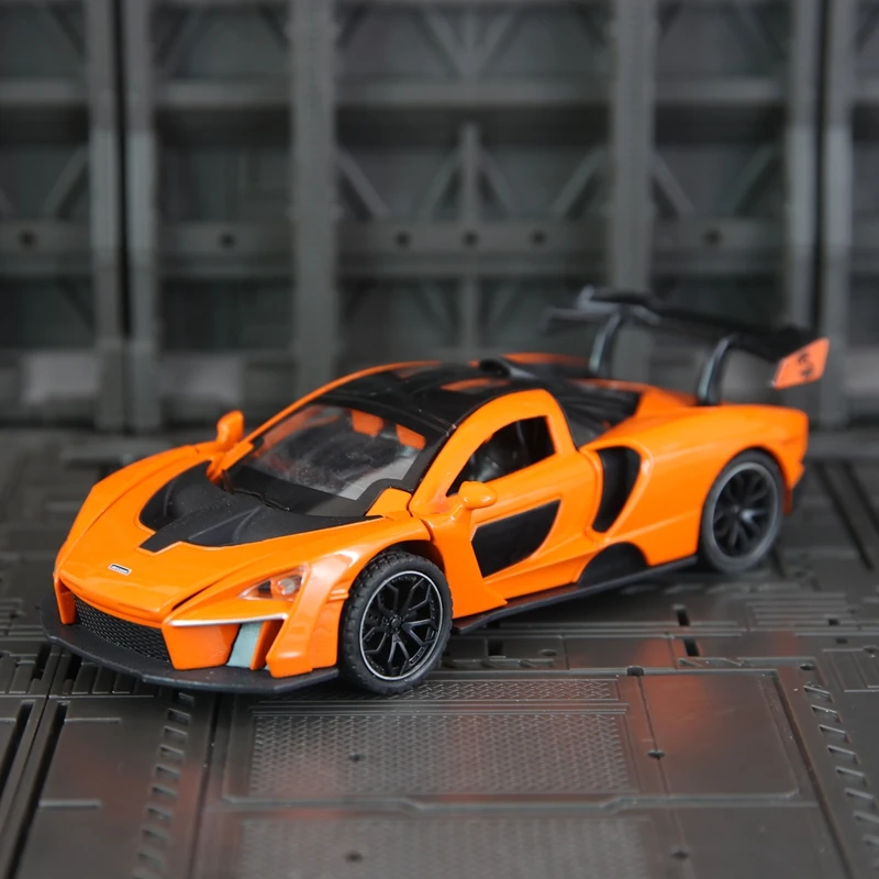 1:32 McLaren SNNA liga modelo de carro coleção de ornamentos, portas e capô do motor, porta-malas pode ser aberto para brinquedos infantis