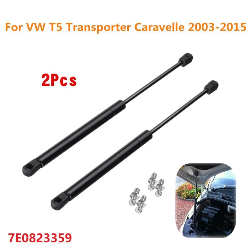 2PCS for -T5 Transporter Caravelle 2003-2015 Bonnet Lifter Gas Strut + 4