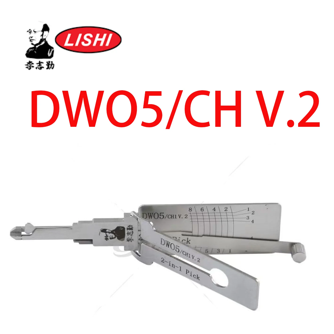 LISHI 2IN 1 DWO5 Lishi TOOL DWO5/CH1 2in1 Decoder Pick is designed for Epica, Captiva DWO4/DWO5/CH1 Flat 8 cut