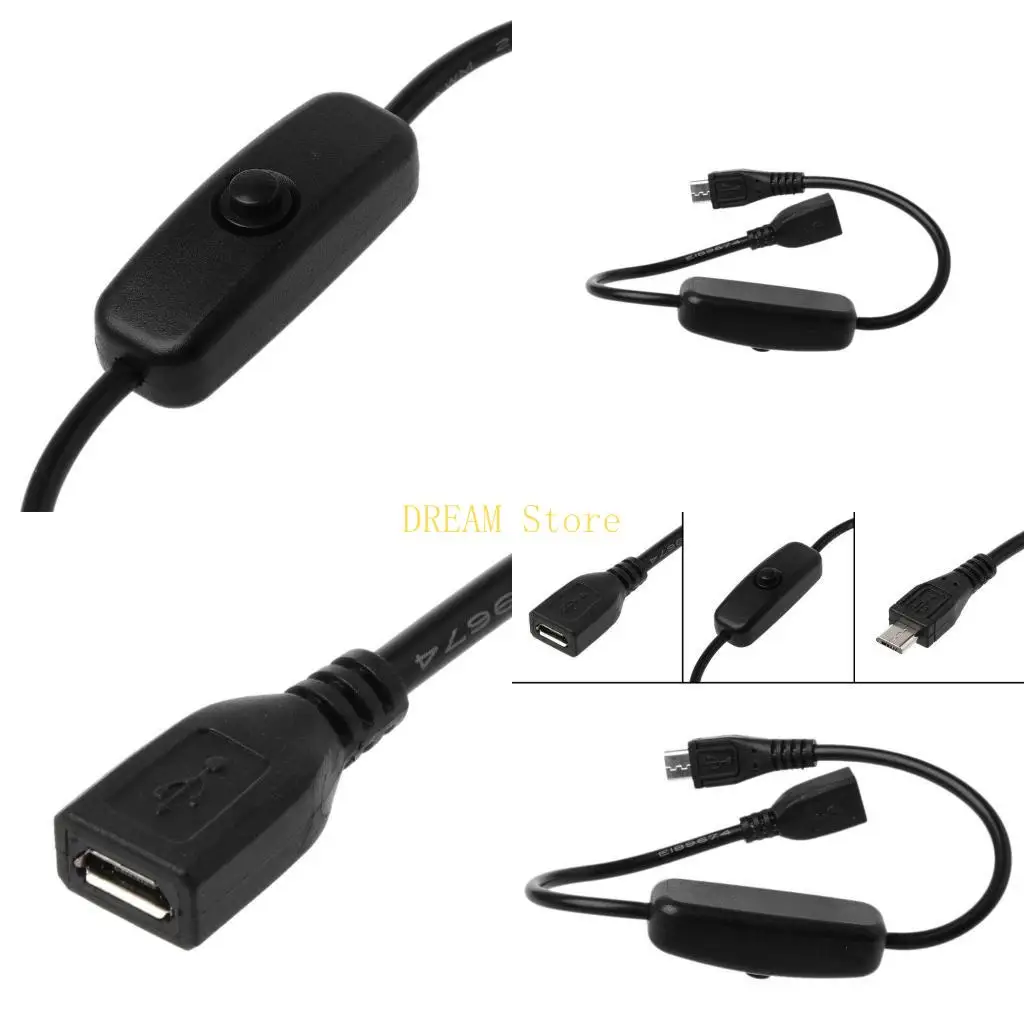 Power Micro USB Switch Cable for Driving Recorder Extension with ON/OFF Switch best sale