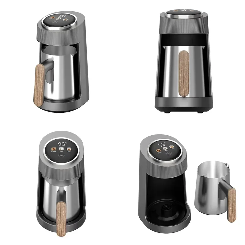 for 3 in 1 Coffee Milk Tea Maker 300ml Electric Turkish Coffee Machine Heated Stainless Steel  Household  Style