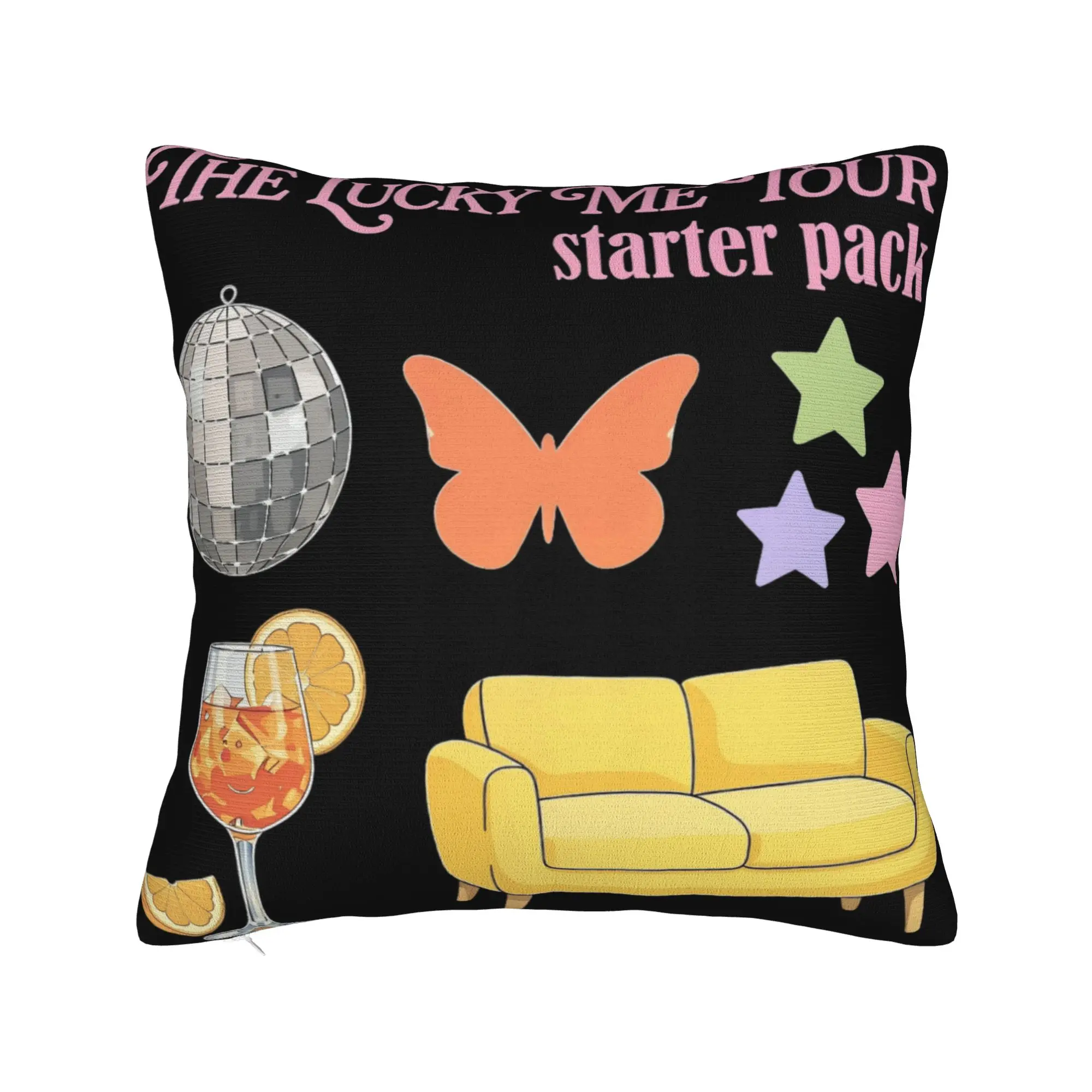 Pillow Case Hilary Duff Lucky Me Tour Graphic  Pillow Cover For Living Room Sofa Fashion Pillowcases