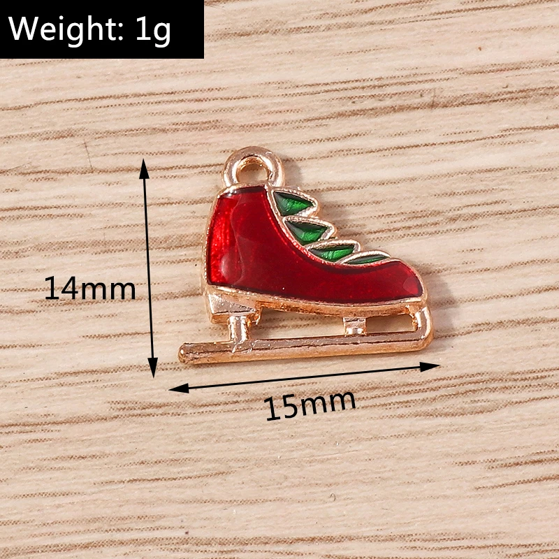 10 stücke mischen niedlichen Emaille Weihnachts baum Schneemann Santa Claus Charms Anhänger für Schmuck machen DIY Ohrringe Halsketten Handwerk liefern – Detail 11