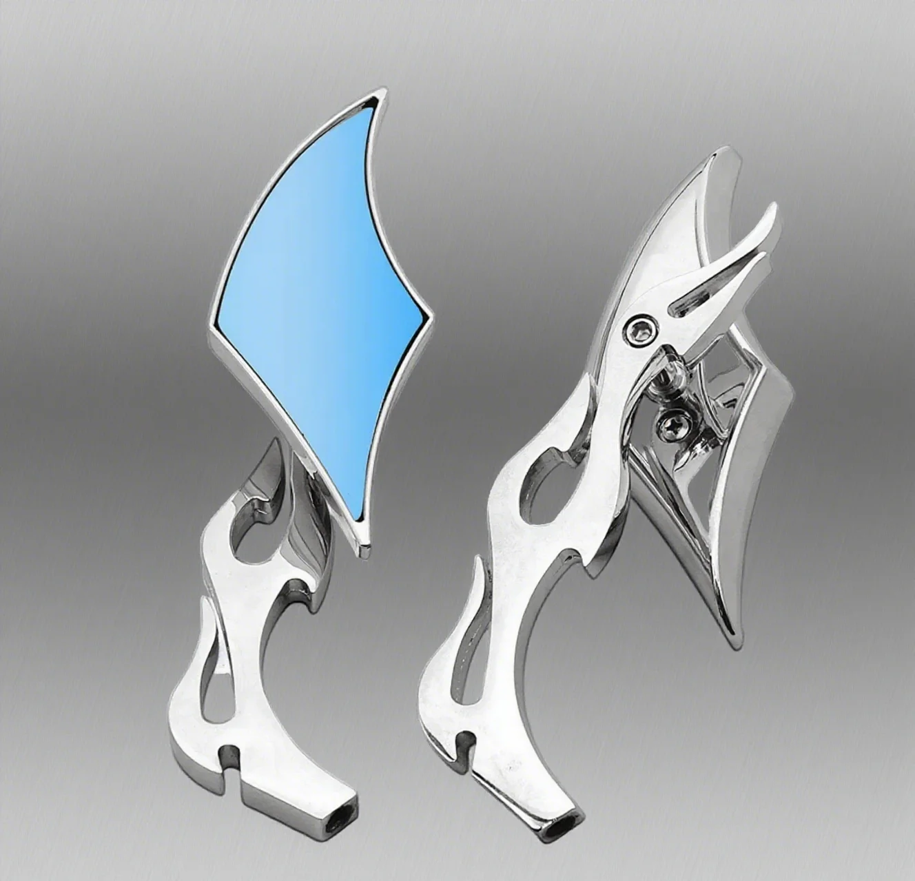 할리 투어링 스트리트 일렉트라 글라이드 다이나 스포츠스터 XL1200 883 소프테일용 8/10mm 플레임 스타일 오토바이 미러