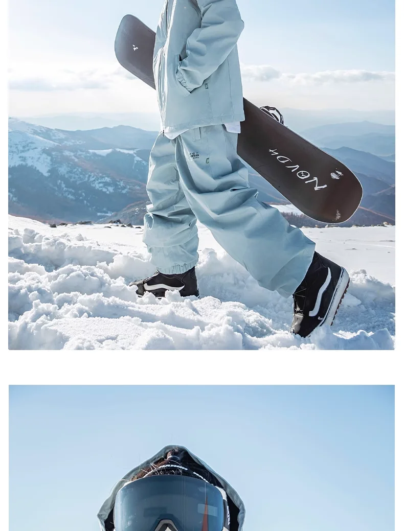 John Snow 2025 Neuer Unisex Ski-Anzug für Einzel- und Doppelbretter, Locker Geschnittener Wasserdichter Wärmehaltender Skianzug mit Skihose und Skijacke – Detail 40