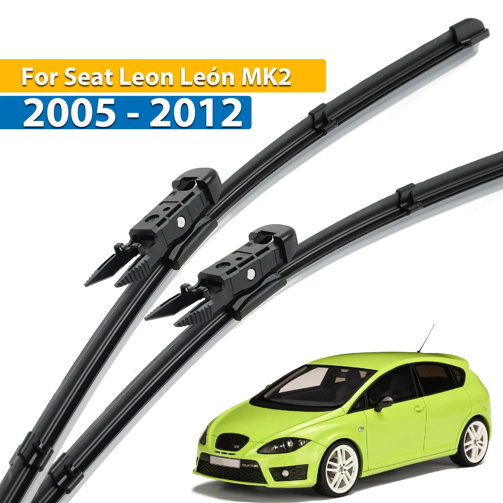 Limpiaparabrisas de Erick RHD y LHD limpiaparabrisas delanteros para Seat Leon León 2005 - 2012 parabrisas ventana coche cepillos de lluvia 26 "+ 26"