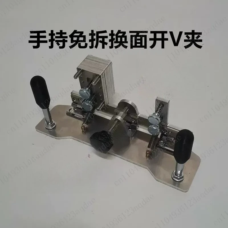 

No dismantling and changing face - opening V clip - new handheld belt machine DIY cutting tool professional fixed angle