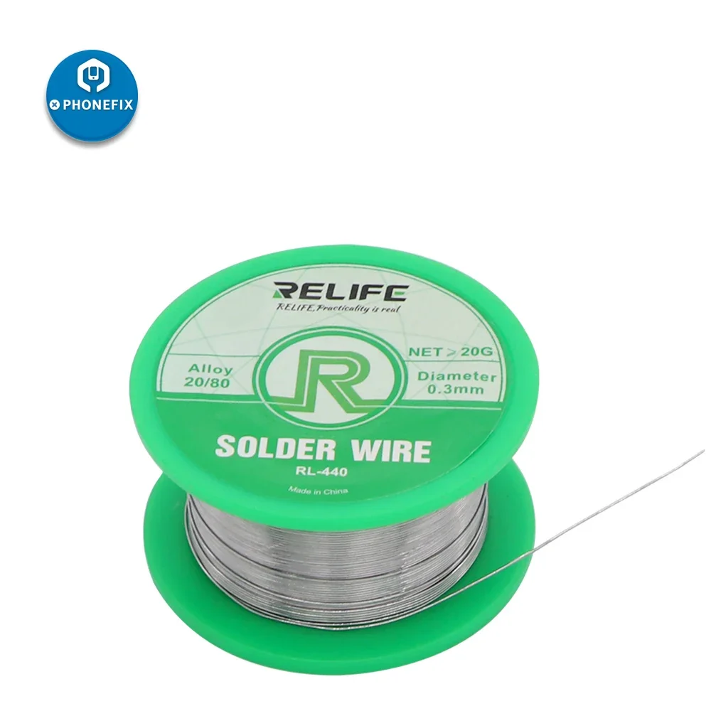 RELIFE 0.3/0.4/0.5/0.6mm Soldering Wire Active Rosin Core Tin Wire 20g for Mobile Phone Motherboard BGA  Welding Repair