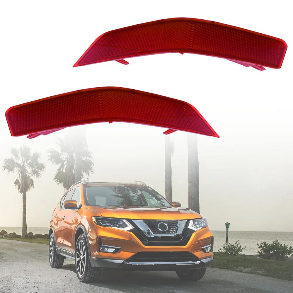 

Car Rear Bumper Fog lamp Tail Brake Reflector Lights For Nissan Rogue 2017 2018 2019 False Light Decorative Lights