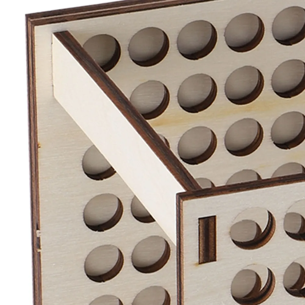 

Wood Structure Pen Storage Holder Detachable Design Multi Holes Pencil Storage Holder Space Saving 1.2cm Hole Diameter