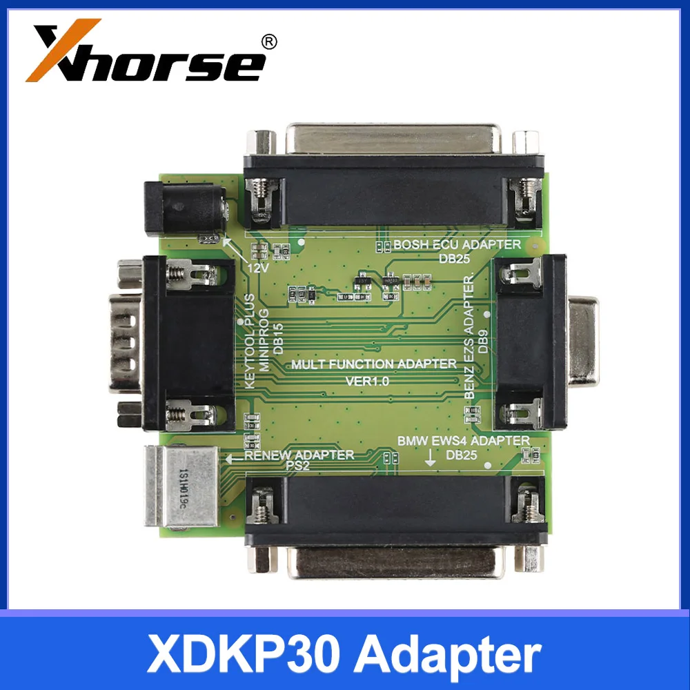 

Xhorse XDKP30 Multi Function Adapter for BOSH ECU + for Benz EZS + EWS4 + Renew 4 in 1 for VVDI Key Tool Plus and Mini Prog