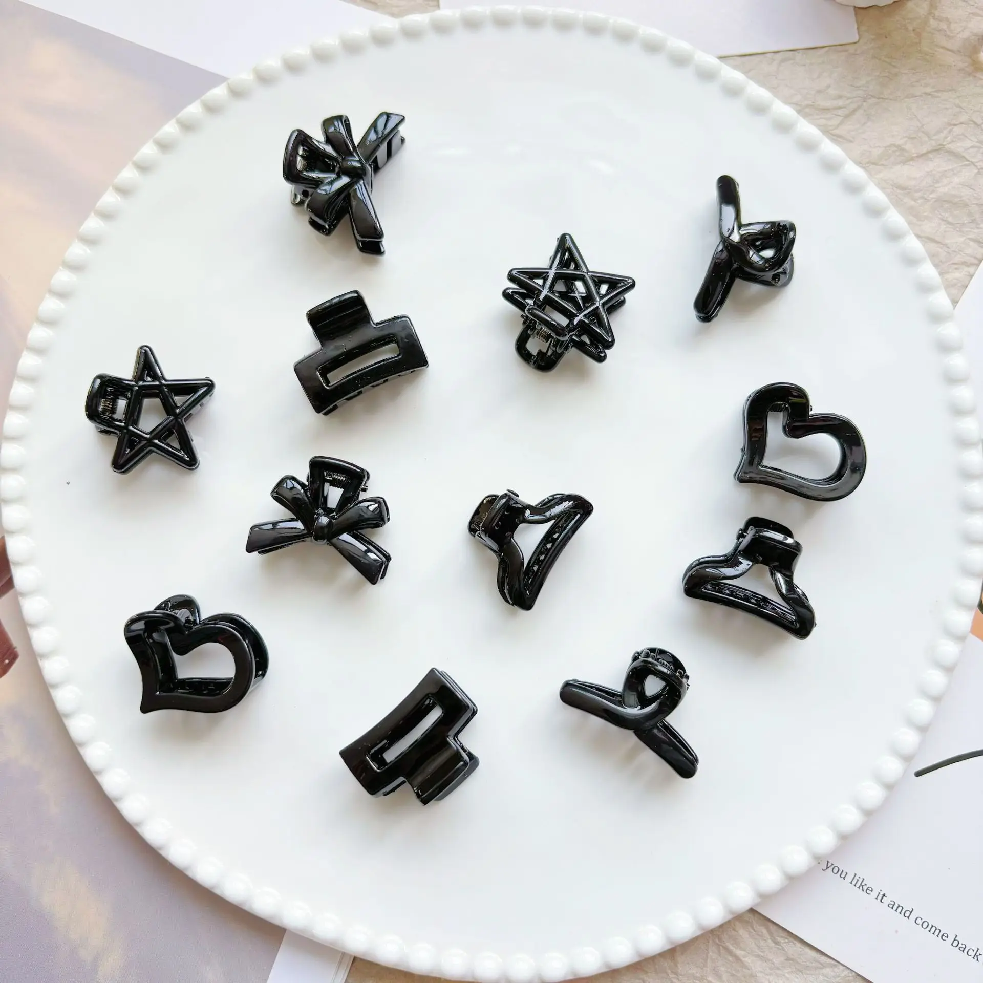 

Новый яркий черный маленький бантик, зажим для волос, мини-милая заколка для волос для девочек и детей, сломанная челка для волос, оптовая продажа