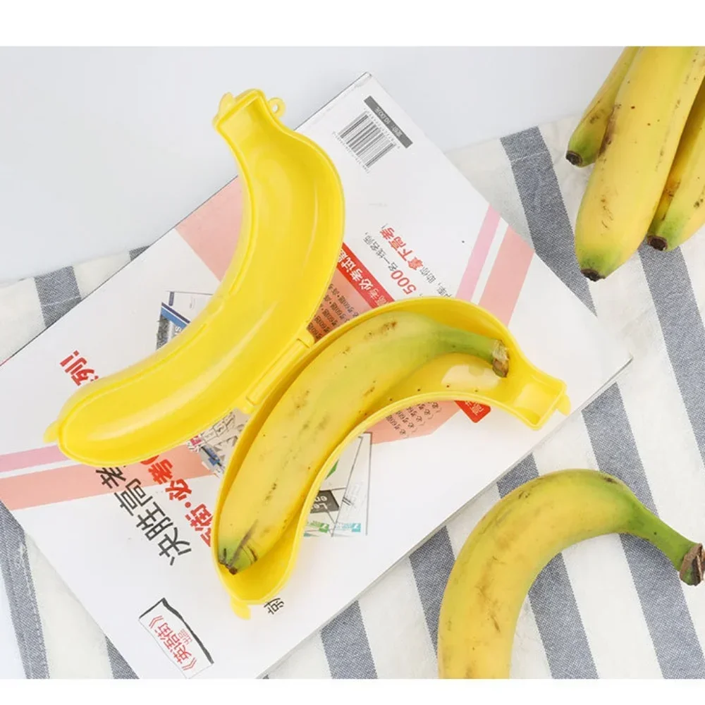 Storage Box Banana Protective Trip Outdoor Lunch Fruit Storage Box Banana Case Protector Box Container Student Luanch Bag